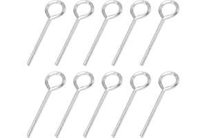 Vkinman 10Pcs 1/8 inch Allen Wrench Keychain Standard Hex Dogging Key w/Full Loop