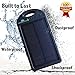 Solar Phone Charger with 12000 mah Power Bank, BONUS 2-in-1 Charge Cable & Case, Dual USB Solar Battery Charger, Waterproof Solar Charger for Emergency, Camping, Outdoor & Travel