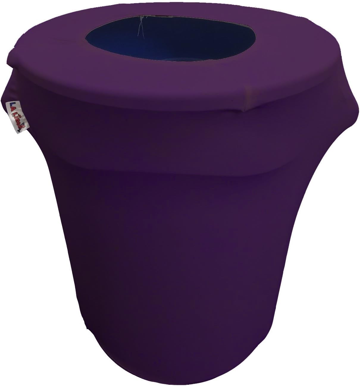 LA Linen Stretch Spandex Trash Can Cover 32Gallon Round