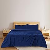 BLC Blue Twin Sheets, Brushed Microfiber Twin Size