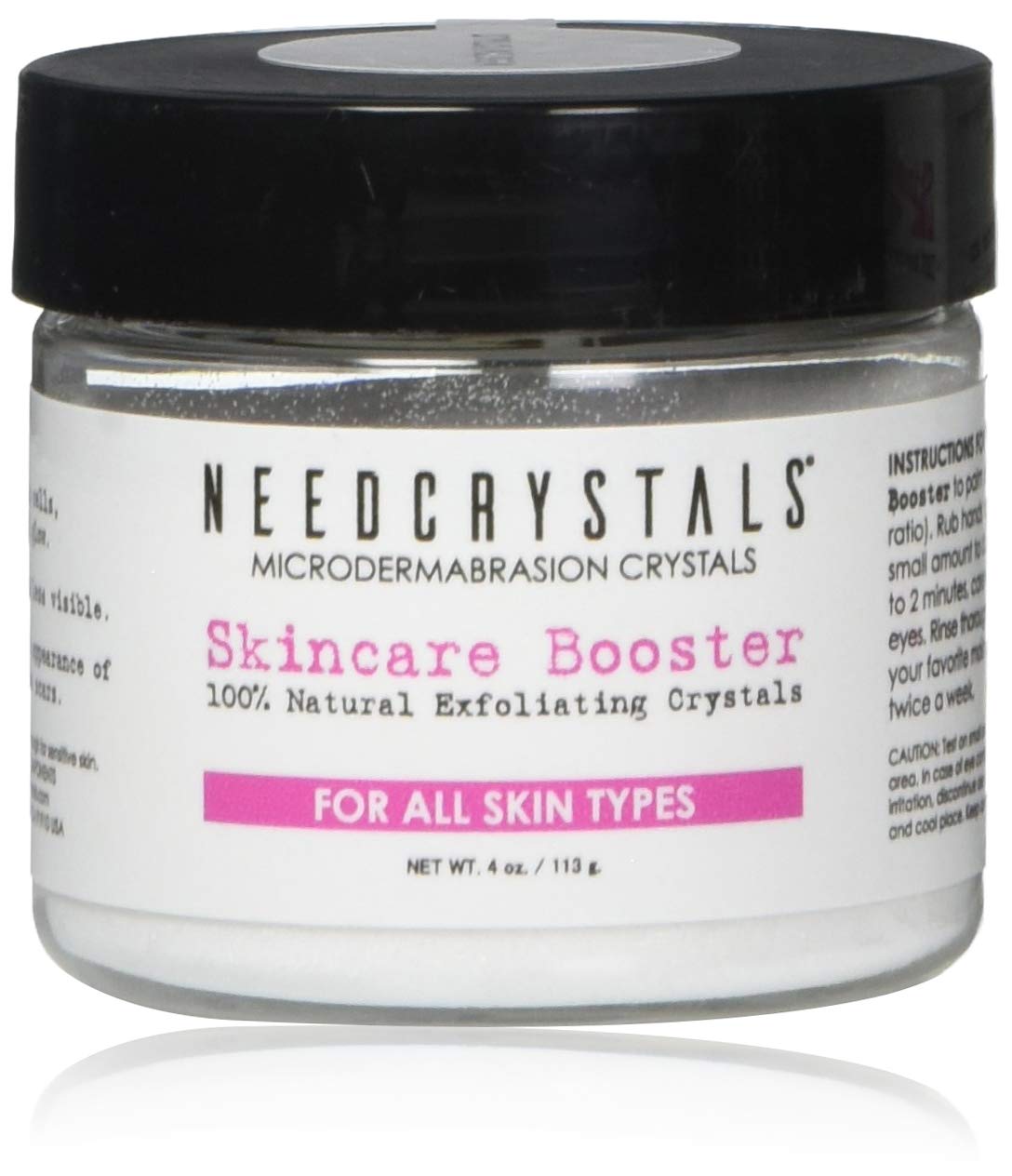 NeedCrystals Microdermabrasion Crystals 4 oz. / 113 gr. DIY Face Scrub. Natural Facial Exfoliator for Dull or Dry Skin Improves Acne Scars, Blackheads, Pore Size, Wrinkles, Blemishes & Skin Texture: Beauty