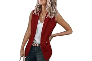 ZWRXW Blazer Jackets for Women Casual Short Sleeve/Sleeveless Blazer Caots Summer Slim Lapel Open Front Work Office Jacket