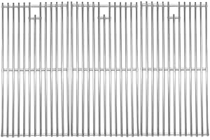 Monument Grills 97888 3-Pack Stainless Steel Cooking Grids for 4-Burner Grill 24633, 24367, 41847NG, 35633, 35633R, 35633G, 35633B, D405, D425, 17.7×28.3 Inch