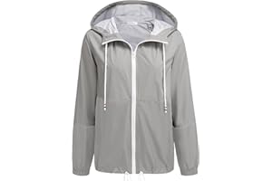 SoTeer Women's Waterproof Raincoat Outdoor Hooded Rain Jacket Windbreaker S-XXXL