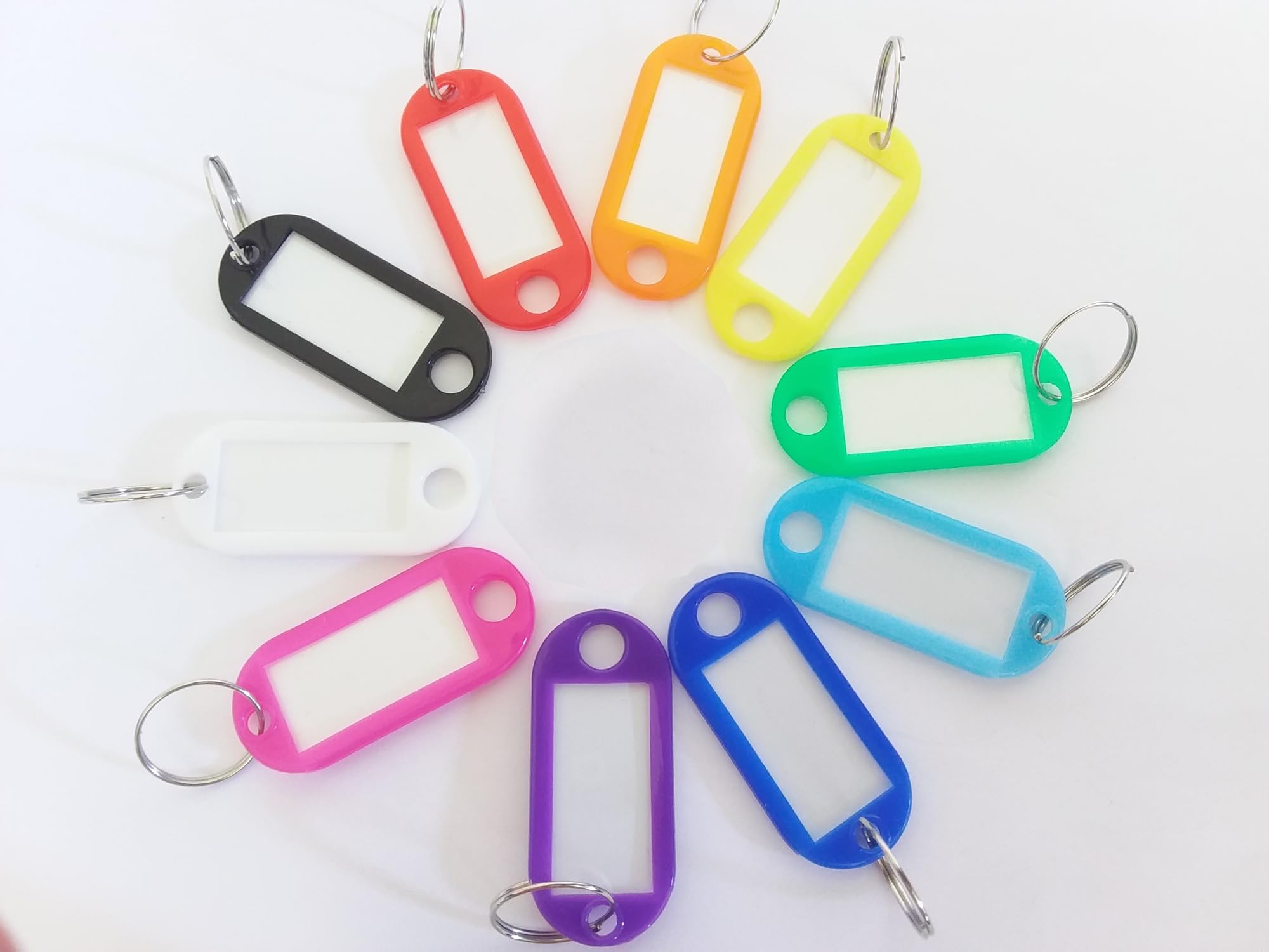 ShieldUp Key Tag Keyrings | Pack of 10 Different Vivid Colours