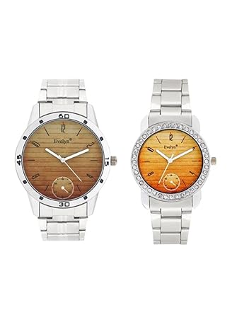 Analog Stainless Steel Watches for Lovely Couple -Eve-656-700