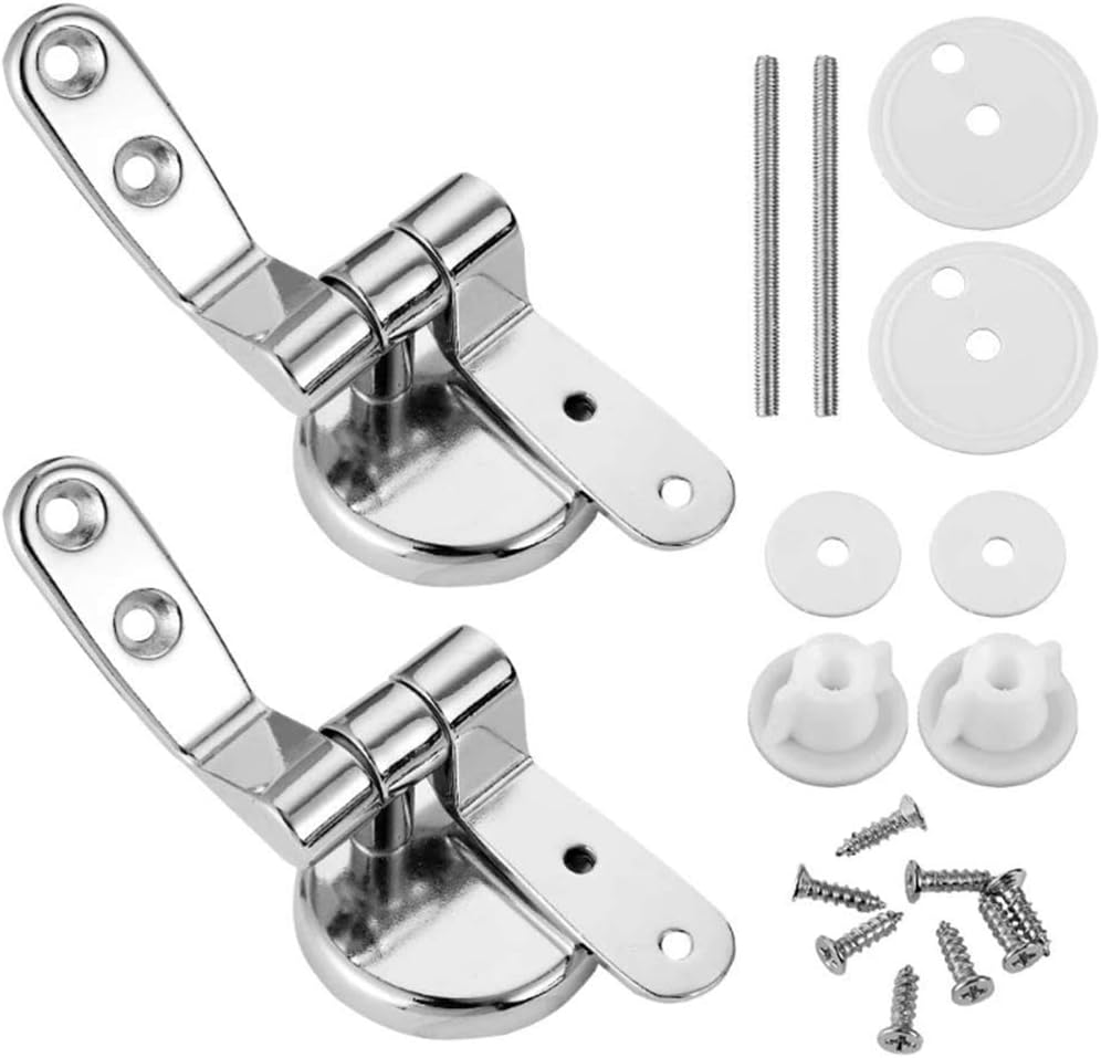 Concisea 1 pair of toilet hinges, toilet hinges, suitable for all kinds of toilet styles such as wood metal or plastic