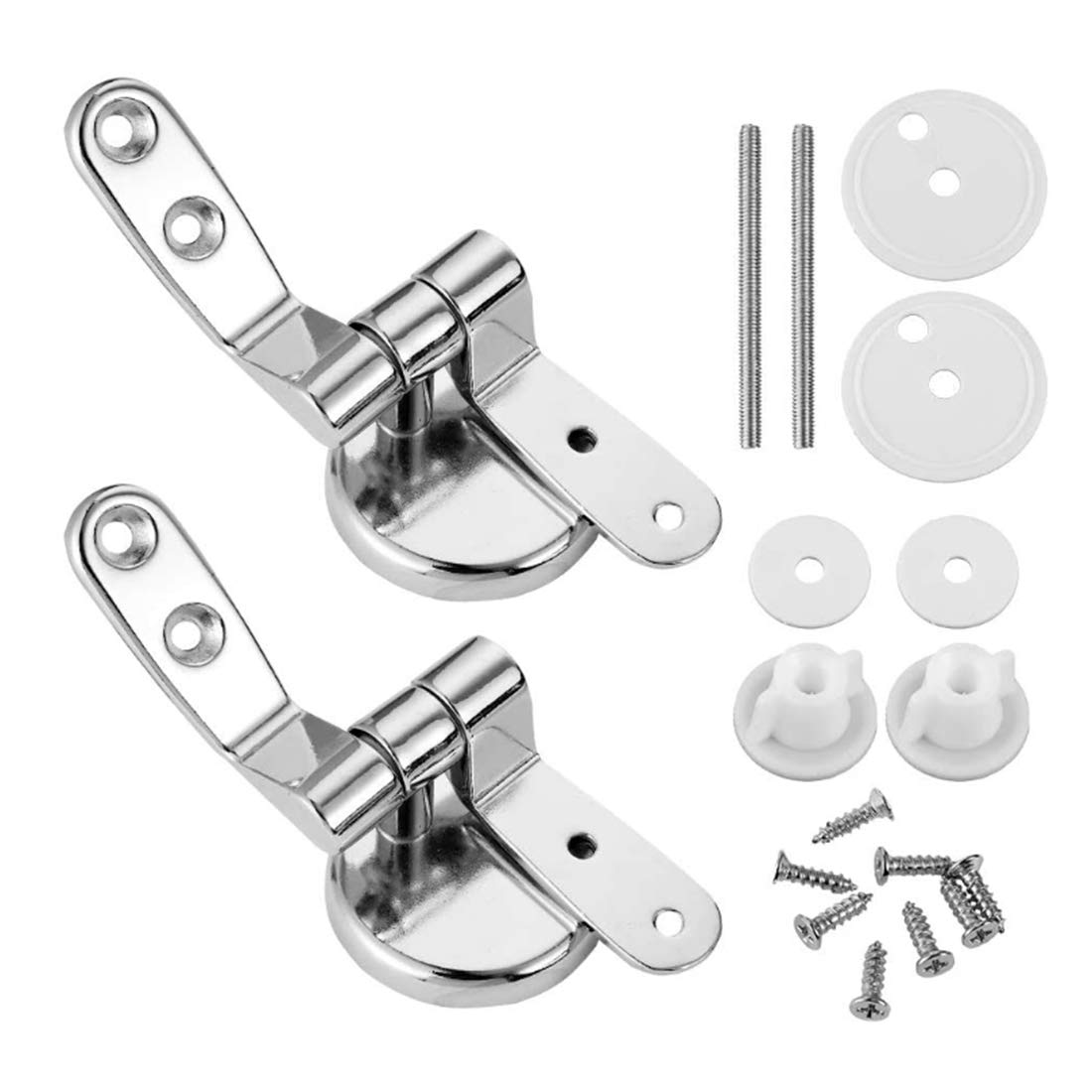 Concisea 1 pair of toilet hinges, toilet hinges, suitable for all kinds of toilet styles such as wood, metal or plastic, easy to assemble