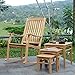 Cambridge Casual Arie Teak Wooden Porch Rocking Chair, Light Brown