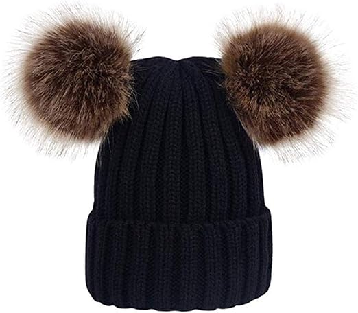 women's double bobble hat