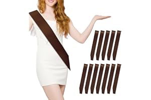 MDOZQ 12 Pcs Blank Satin Sash Party Favors - Brown Satin Sashes for Birthday, Wedding, Graduation, DIY, Beauty Pageant, Hen Party, Homecoming