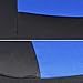 BDK Two-Tone PolyPro Car Seat Covers Full Set with Motor Trend Heavy Duty Rubber Car Floor Mats, Black & Blue – Interior Covers for Auto Truck Van SUV