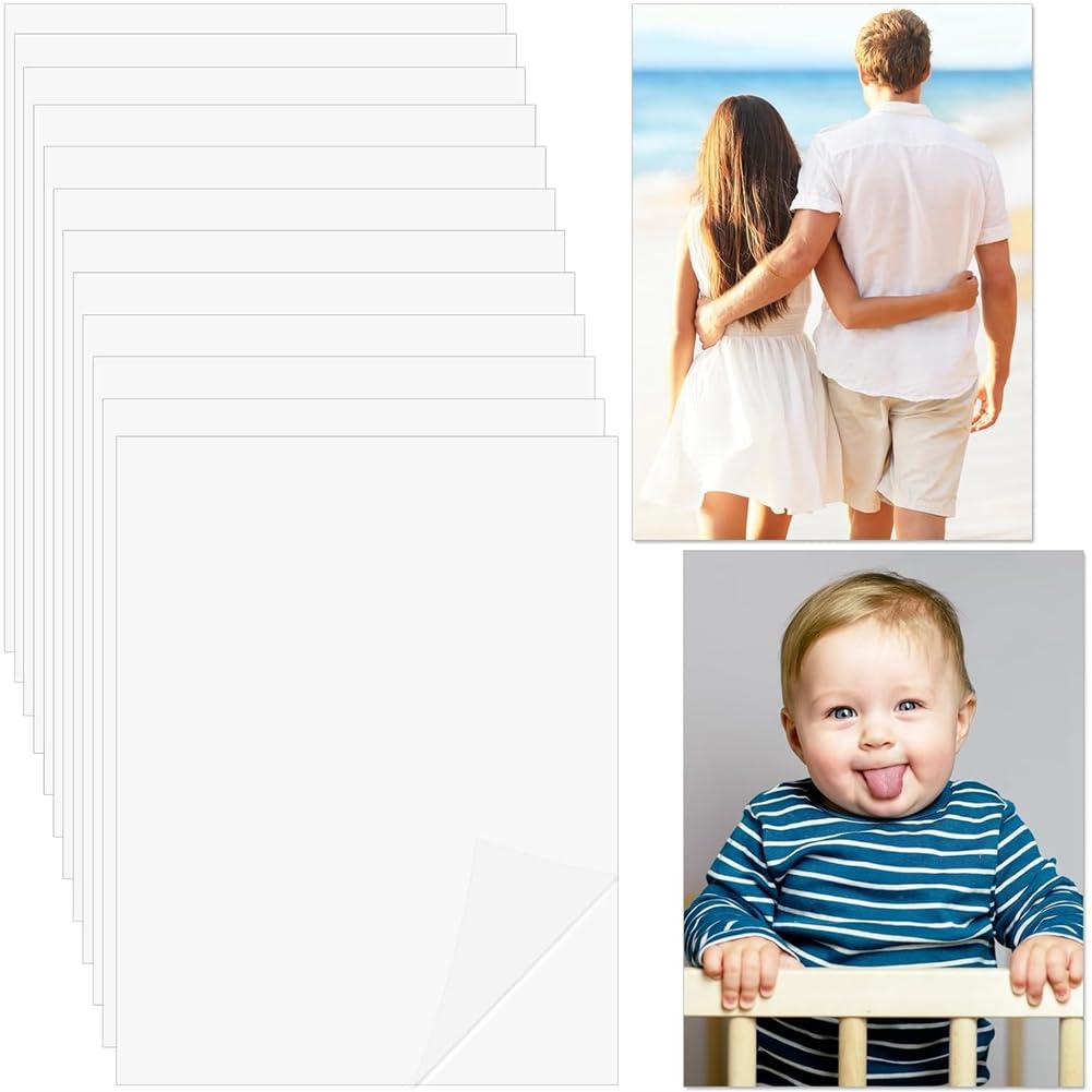 Hopbucan 12Pcs Sublimation Metal Photo Blanks Signs - 8x12In Photo Sign Blank Poster Wall Photo Frame Metal Blanks Indoor Outdoor Easy to Use