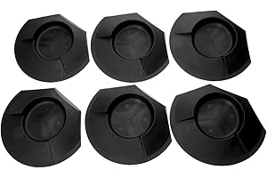 MUXSAM 6 Pieces All-Direction Putter Cups Practice Black Golf Putting Cup Golf Training Cup Golf Practicing Hole Putting Aid Putter Training Aid Fit for Beginner Golf Training Accessory Indoors & Outdoors