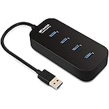 BC Master 4-Port USB 3.0 Data Hub with Led Indicator for PC - Black
