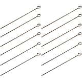 UPI New Long Stainless Steel, Barbecue, BBQ, Shish Kebab Kabob Skewers, Ring-Tip Handle, 1 Dozen, 12" L
