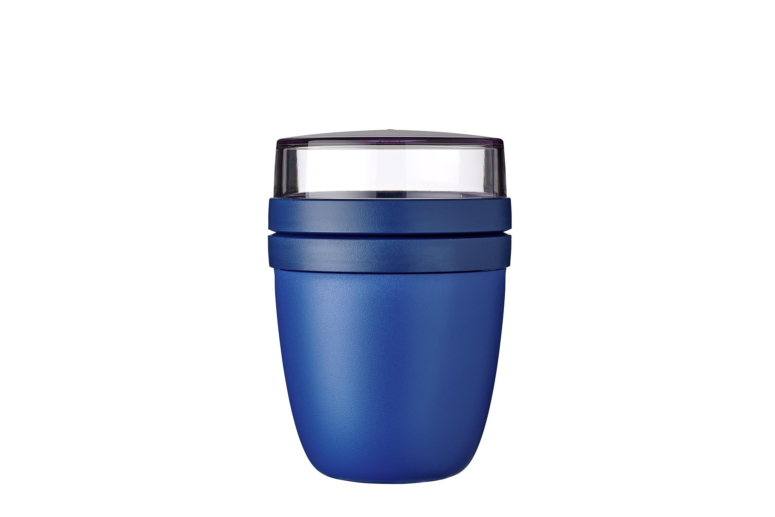 Mepal Overnight Oats jar - Practical Yoghurt Cup & Muesli Cup - Separate Compartments for Yoghurt & Muesli - Suitable for Freezer, Microwave & Dishwasher - 500 ml + 200 ml - Vivid Blue