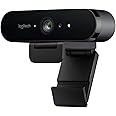 Logitech Brio 4K Webcam, Ultra 4K HD Video Calling, Noise-Canceling mic, HD Auto Light Correction, Wide Field of View, Works 