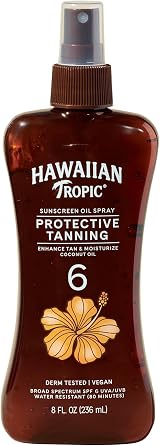 Hawaiian Tropic Dark Tanning Oil SPF 6 Pump - Sun Care Tan Enhancer view 1