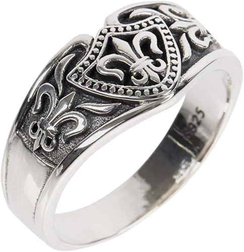 Amazon 指輪 メンズ リング シルバー925 フレア 百合の紋章 アクセサリー Silver スターリングシルバー 19 リング 通販