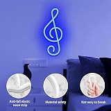 ENUOLI Musical Note Neon Sign Blue LED USB Battery Night Light view 5