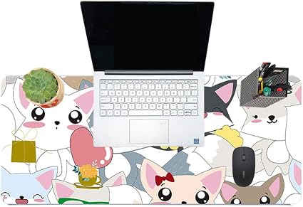 Amazon Co Jp Kacig マウスパッド 猫 大型 デスクマット Pcマット 超大型 ゲーミングマウスパッド かわいい デスクマット おしゃれ 防水 耐久性 滑り止め オフィス ゲーム かわいい猫 80 40cm パソコン 周辺機器