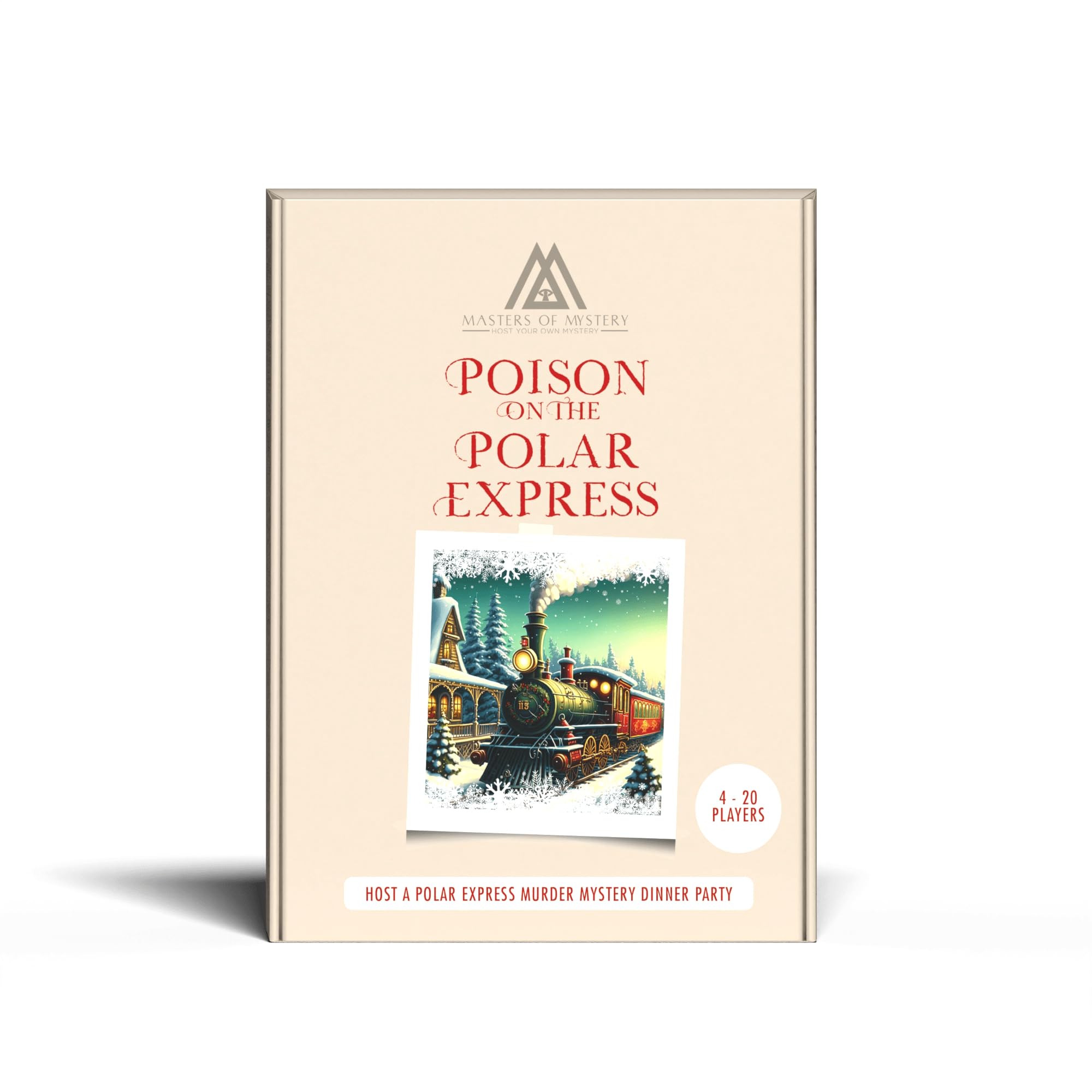 Replayable Polar Train Murder Mystery Dinner Game - Host A Christmas Dinner Party Game Night - English 4-20 Players