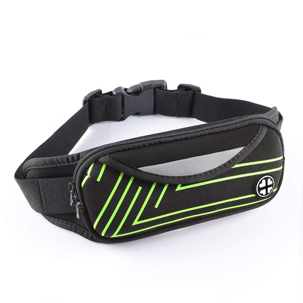 Slim Soft Waist Pack Fanny Pack Waist Bag Travel Pocket Phone Holder Running Belt with Adjustable Band For Workout Vacation Hiking Running Climbing Carrying iPhone X 8 7 Plus Samsung Galaxy S9 S8 S7