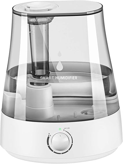 Humidificateur Bebe Humidificateur D Air Chambre Ultrasonique 5l 40 Heures Temps De Fonctionnement Buse Rotative A 360 Super Silencieux Avec Arret Automatique Blanc Amazon Fr Cuisine Maison