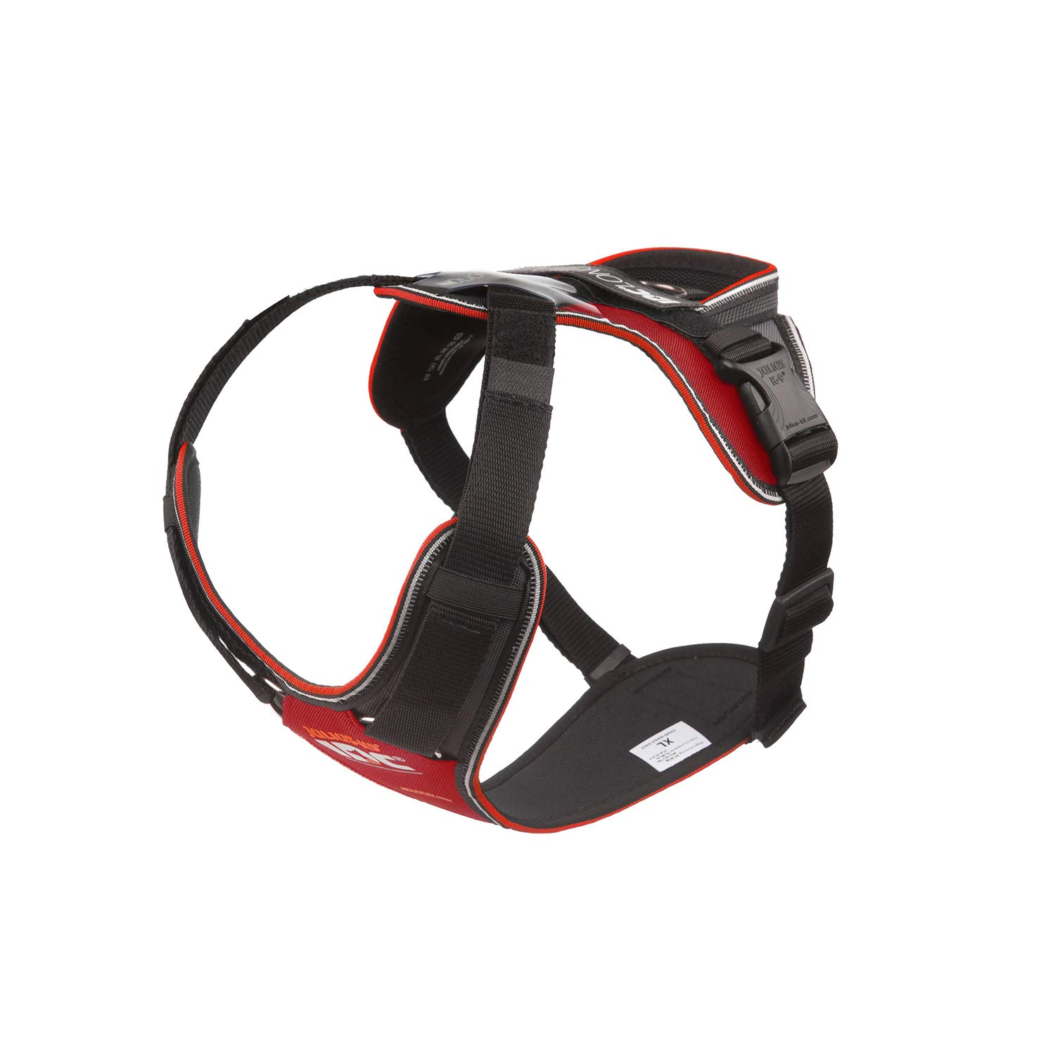 JULIUS-K9 IDC Longwalk Y-Harness, Red-Gray, Size: XL