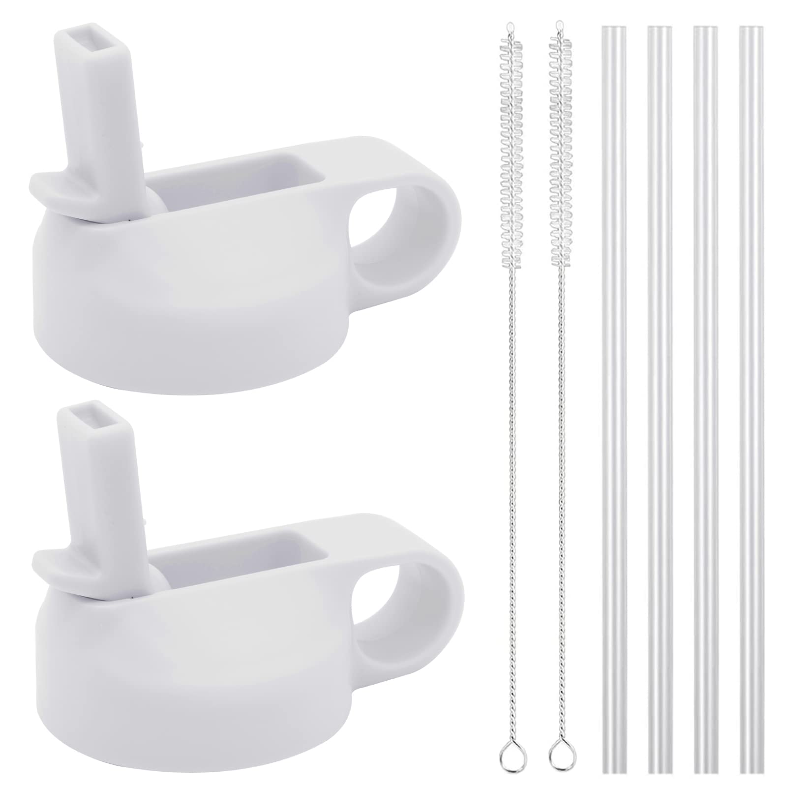 PHULWEL Straw Lid ONLY for Hydro Flask WIDE Mouth Bottle(12oz 16oz 18oz 20oz 32oz 40oz 64oz), Sports Caps Water Bottle Accessories Top Replacement Straw Lid - 2 Pack
