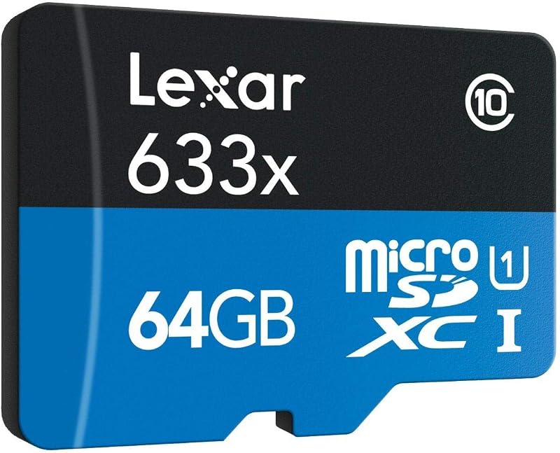 Lexar 64GB High-Performance Micro SDXC Card UHS-I 100MB/s with Adapter