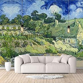 Wall Murals for Bedroom Starry Night by Van Gogh Famous Paintings Large Removable Wallpaper Peel and Stick Wall Stickers - 66x96 inches