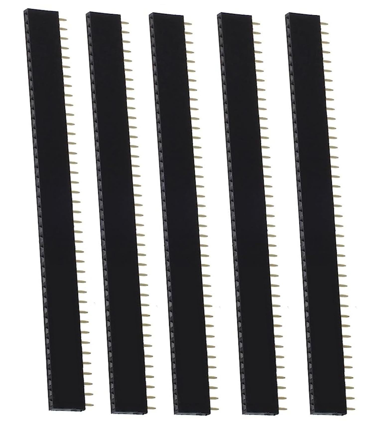 Hayatec 40-Pin 2.54mm Row Straight Female Pin Header Socket Strip, Black