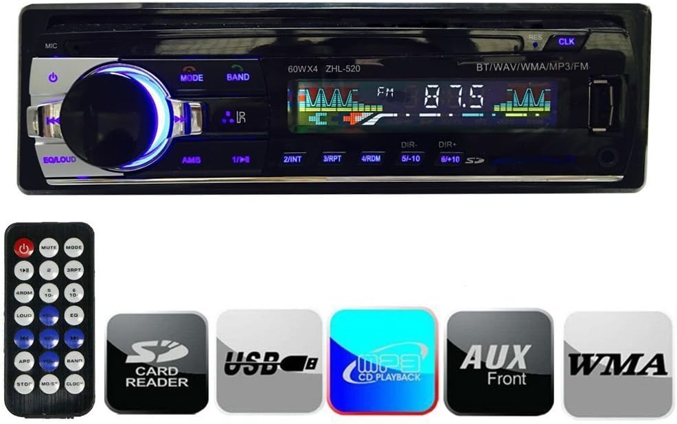 Car Stereo,XuanXuan Digital Car Stereos Radio Audio Support USB/SD/MP3/WMA Player Receiver Bluetooth with Remote Control