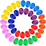 AUGSHY 80pcs Egg Shakers Musical Instruments, 8 Colorful Plastic Shaker Eggs Musical Toy for Rhythm Learning Creative Fun Music Enthusiasts