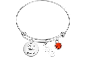 AKTAP Delta Sigma Theta Bracelet DST Sorority Jewelry Delta Girls Rock 1913 Greek Sorority Sisiters Gift (DST Bracelet)