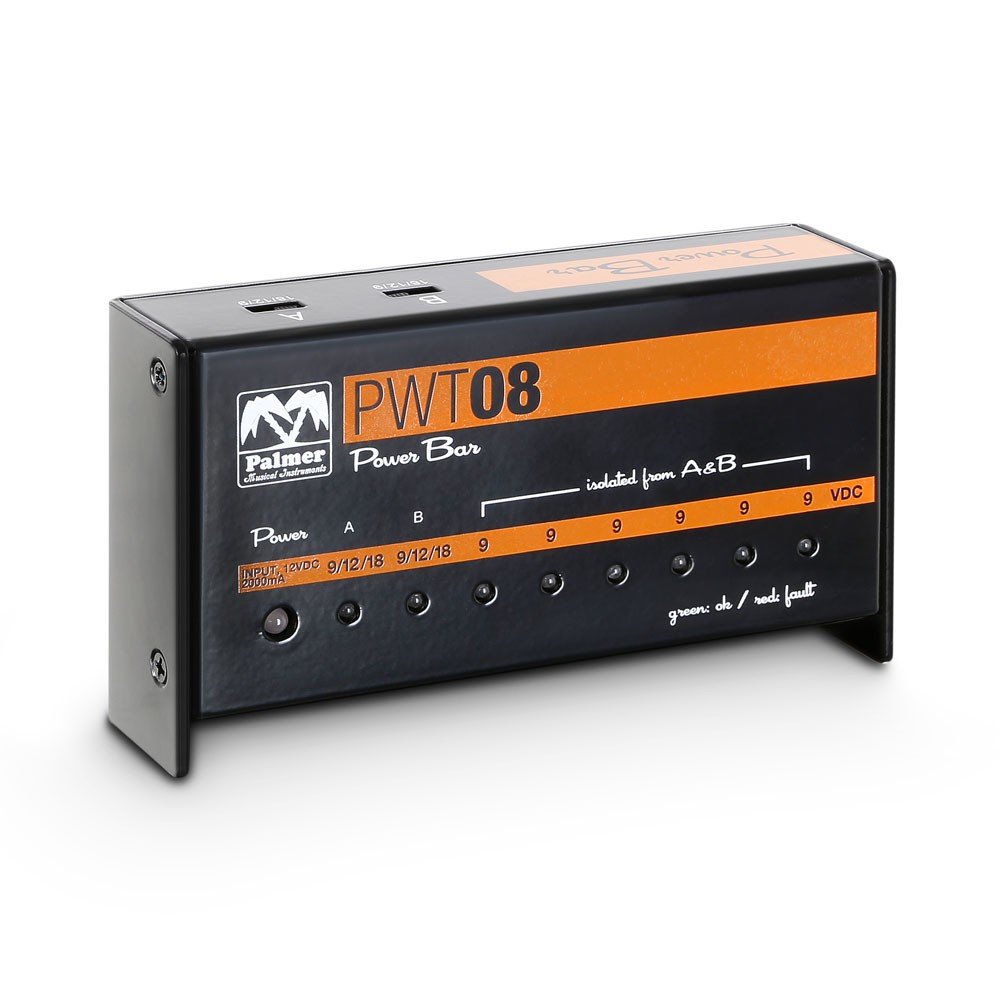 Palmer PWT 08 - Universal 9V Pedalboard Power Supply 8 Outputs