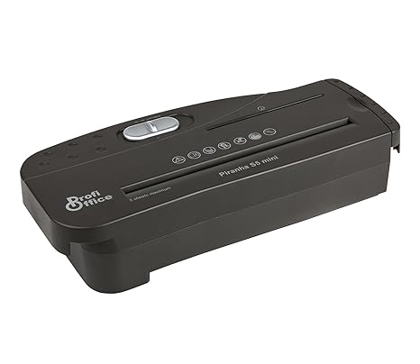 ProfiOffice® Aktenvernichter Piranha S 5 Mini, 5 Blatt, 7.2 mm Streifenschnitt, CDs (91920)