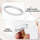hioseyre 6 Pcs Clear Sink Plug O-Rings Seal Rubber Washbasin Drain Valve Repair view 3