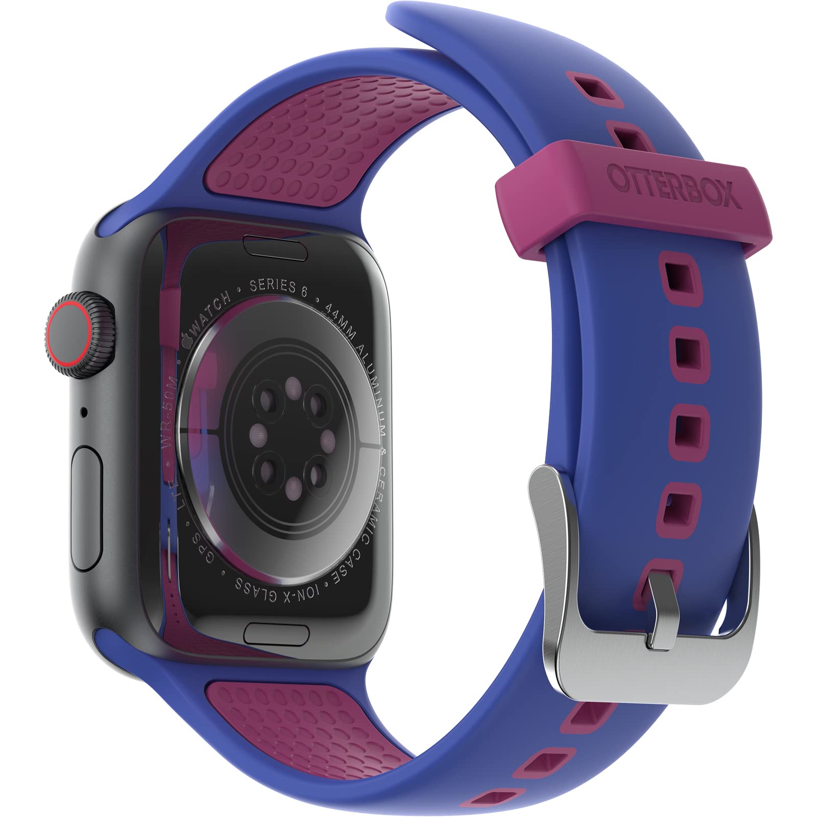 OtterBox All Day Watch Band for Apple Watch 44/45/46mm, Replacement Durable Soft Touch Silicone Strap for Apple Watch, Blue/Purple