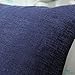 CaliTime Throw Pillow Covers Decorative 18 X 18 Inches Pack of 2 Cozy Chenille Cushion Cases for Couch Sofa Bed Living Room Home Navy Blue