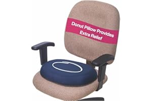 Essential Medical Supply Molded Donut Style Ring Cushion - 16 Inch Navy Chair Pillow Provides Relief for Tailbone, Hemorrhoid Pain and More