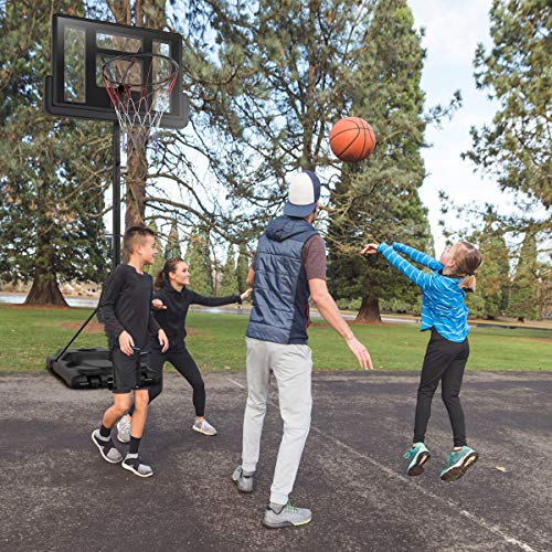 GYMAX Portable Basketball Hoop, 8.510ft Height Adjustable Basketball