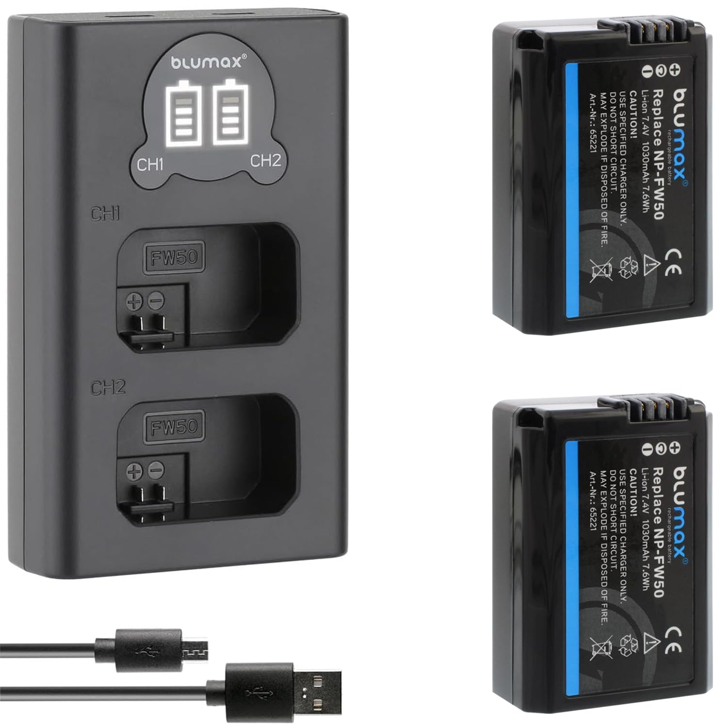 Blumax 65221+65290 Dual Sets Battery Packs
