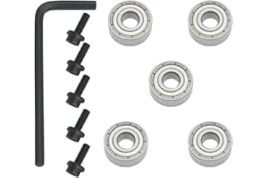 OZXNO 5 Pcs Router Bit Bearing Set ID 3/16” OD 1/2” Top Mounted Bearings for Router Bit