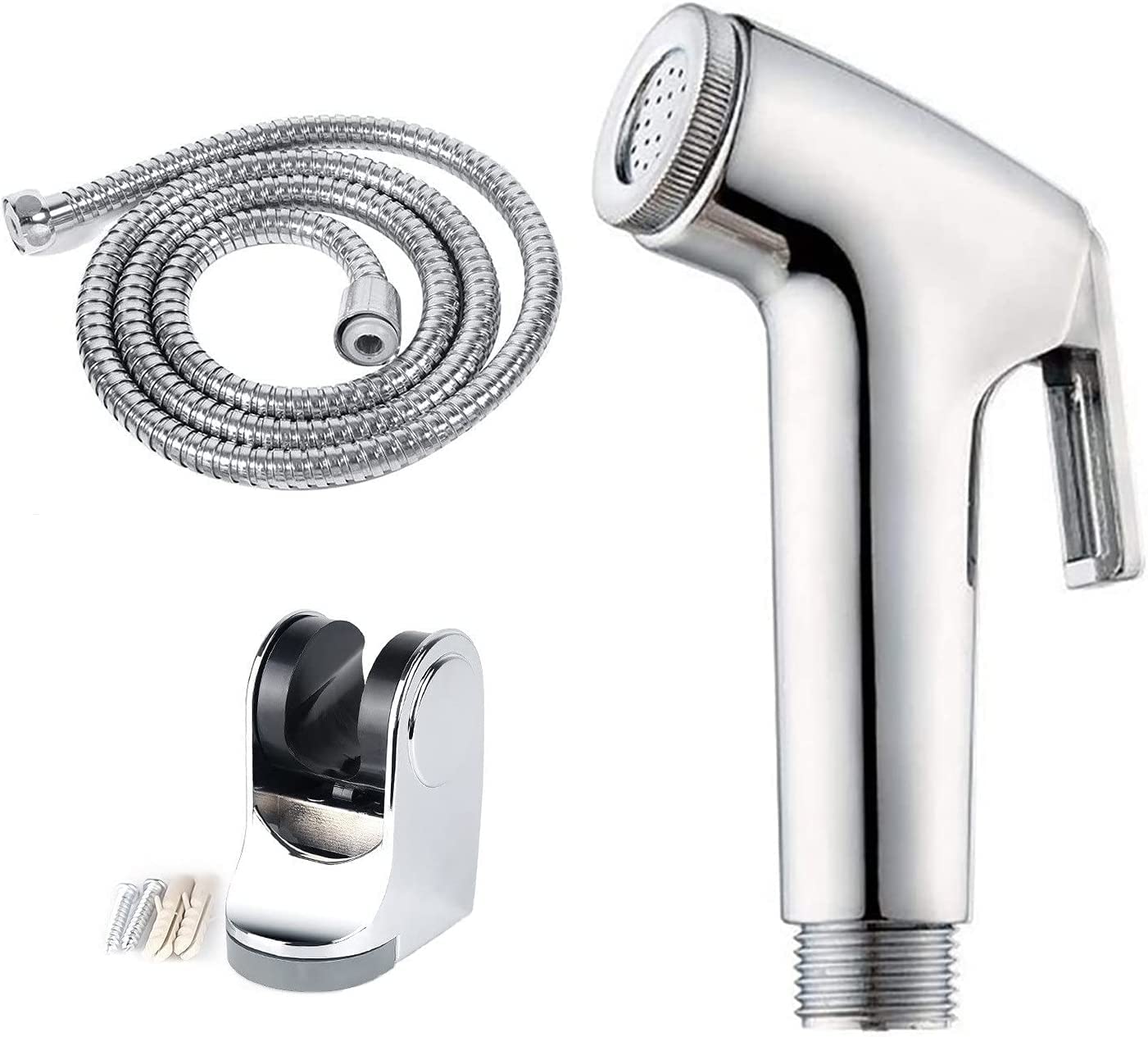 Ruimou Hand Held Bidet Shower Set,Bathroom Bidet Sprayer for Toilet,Handheld Toilet Bidet Shower Sprayer Stainless Steel Hose,Combo in Washroom