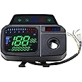KAOLALI Digital Speedometer for Motorcycles, Multi-Function LCD Motorcycle Speedometer Tachometer Cluster Gauge Assembly with RPM AX 100 100cc Oil Level Meter Fit for Suzuki Ax100 Max100
