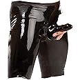 Men's Sexy Leather Latex Shorts Pants Tights Trousers Lingerie Wet Look Bikini Swim Trunks Nightclub Black