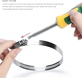 Noosverl 5 Pack Jubilee Clips 91-114 mm Stainless Steel Hose Clamps view 5